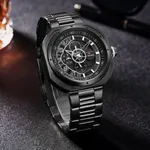 Naviforce NF9141 Luxury Stainless Steel Chronograph Men's Watch  – Dial Color: Black, Strap Color: Black – Thumbnail 3