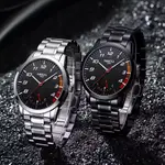 nibosi 2528 Luxury Stainless Steel Analog Men's Watch – Dial Color: Black, Strap Color: Silver – Thumbnail 5