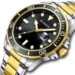 Curren 8388 High Quality Stainless Steel Belt Calendar Men's Watch – Dial Color: Black, Strap Color: White Gold – Thumbnail 3