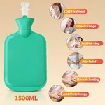 Rubber Small Portable 1500ml Large Hand Warm Hot Water Bag – Thumbnail 3