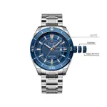Naviforce NF9210 Luxury Stainless Steel Quartz Analog Men's Watch – Dial Color: Blue, Strap Color: Black – Thumbnail 4