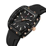 Naviforce 7124 Waterproof Comfortable Silicone Strap Quartz Sports Women Watch – Dial Color: Black, Strap Color: Black – Thumbnail 2