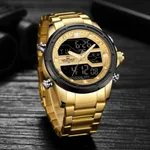 Naviforce NF9138 Luxurious Stainless Steel Men's Watch – Dial Color: Gold, Strap Color: Gold  – Thumbnail 3