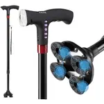 Smart LED Flash Light, Alarm & FM Radio with Walking Stick  – Thumbnail 3