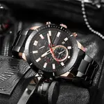 Curren-8417 High Quality Stainless Steel Luminous Men's Watch – Dial Color: Black, Strap Color: Black – Thumbnail 5