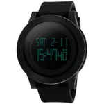 SKMEI 1142 Digital Multifunctional PU Leather Sporty Men's Watch – Dial Color: Black, Strap Color: Black – Thumbnail 1