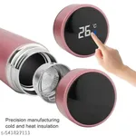 500ml Stainless Steel Water Bottle LED Temperature Display Flask – Capacity: 500 ml, Color: Pink – Thumbnail 2