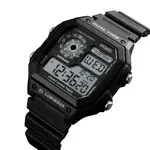 SKMEI 1299 Digital Multifunctional Silicone Strap Sporty Men's Watch – Dial Color: Black, Strap Color: Black – Thumbnail 2