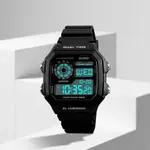 SKMEI 1299 Digital Multifunctional Silicone Strap Sporty Men's Watch – Dial Color: Black, Strap Color: Black – Thumbnail 4