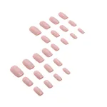 24Pcs Pink Fake Nails with Glue DIY Art Design Artificial False Nails – Thumbnail 1