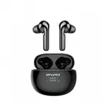 Awei T15P True TWS Bluetooth Smart Touch Sports Dual Earbuds With Charging Case Black – Thumbnail 1