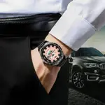 Nibosi 2383 Multifunctional Stainless Steel Fashionable Chronograph Analog Men's Watch – Dial Color: Bronze, Strap Color: Black – Thumbnail 4