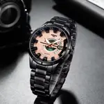 Nibosi 2383 Multifunctional Stainless Steel Fashionable Chronograph Analog Men's Watch – Dial Color: Bronze, Strap Color: Black – Thumbnail 3