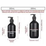 Matte Black 500ML Liquid Soap Dispenser Refillable Shampoo Conditioner – Thumbnail 4