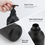 Matte Black 500ML Liquid Soap Dispenser Refillable Shampoo Conditioner – Thumbnail 3