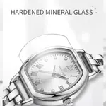 NAVIFORCE NF5035 Ladies High Quality Stainless Steel Waterproof Bracelet Elegant Barrel Shape Dress Watch – Dial Color: White, Strap Color: Silver – Thumbnail 3