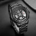 Naviforce NF9150 Luxury Steel Military Waterproof Quartz Men's Watch – Dial Color: Grey, Strap Color: Grey – Thumbnail 3