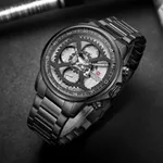 Naviforce NF9150 Luxury Steel Military Waterproof Quartz Men's Watch – Dial Color: Grey, Strap Color: Grey – Thumbnail 4