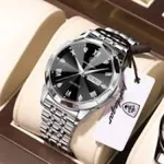 Poedagar 810 Adults Stainless Steel Men's Watch – Dial Color: Black, Strap Color: Silver – Thumbnail 3