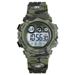 SKMEI 1547 Multifunctional Silicon Strap camouflage Digital Men's Watch – Dial Color: White, Strap Color: Green  – Thumbnail 3