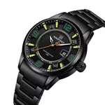 NAVIFORCE NF8044 Luminous Stainless Steel Strap Quartz Men’s Watch – Dial Color: Green, Strap Color: Black – Thumbnail 2