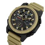SKMEI 2355 Digital Analog Luxury Sports Men's Watch – Dial Color: Yellow, Strap Color: Green  – Thumbnail 2