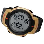 SKMEI 1068 Exclusive Digital Waterproof Sporty Men's Watch – Dial Color: Black, Strap Color: Gold  – Thumbnail 2