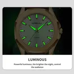 CRRJU 5015 Comfortable Genuine Leather Strap Luxury Fashion Men's Watch – Dial Color: Gold, Strap Color:  Brown  – Thumbnail 4