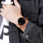 SKMEI 1550 Digital LED Touch Screen Stainless Steel Men's Watch – Dial Color: Blue, Strap Color: Rose – Thumbnail 3