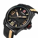 NAVIFORCE 9098 Quartz Sport Waterproof Silicone Men's Watch – Dial Color: Yellow, Strap Color: Black – Thumbnail 2