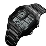 SKMEI 1335 Digital Multifunctional Stainless Steel Sporty Men's Watch – Dial Color: Black, Strap Color: Black – Thumbnail 2