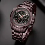 NAVIFORCE NF9170 Stainless Steel Dual Time Men's Watch – Dial Color: Rose, Strap Color: Rose – Thumbnail 2