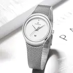 Naviforce NF5004 Milanese Mesh Strap Waterproof Versatile Ultra Thin Women's watch – Dial Color: White, Strap Color: Silver – Thumbnail 2