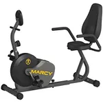 MARCY NS-716R with Adjustable Resistance and Transport Wheels Magnetic Recumbent Bike  – Thumbnail 2