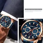 CRRJU 2286 High Quality Stainless Steel Multifunctional Quartz Classic Men's Watch – Dial Color: Blue, Strap Color: Blue – Thumbnail 4