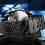 NAVIFORCE NF9068 Comfortable Mesh Stainless Steel Fashion Men's Watch – Dial Color: White, Strap Color: Black – Thumbnail 3