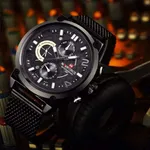 NAVIFORCE NF9068 Comfortable Mesh Stainless Steel Fashion Men's Watch – Dial Color: White, Strap Color: Black – Thumbnail 2