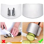 Stainless Steel Finger Guard Finger Hand Cut Hand Protector Kitchen Knife – Thumbnail 3