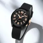 NAVIFORCE NF7103 Sports Waterproof Led Women's Watch  – Dial Color: Black, Strap Color: Black – Thumbnail 3