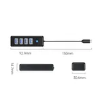 Orico PW4U-C3 4-Port Type-C To USB3.0 HUB Black – Thumbnail 3