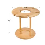 Solid Mahogany Wood Bottle Glass Holder Handmade CNC Polish – Thumbnail 2