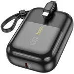 HOCO Q20 10000mAh Fountain Built-in Cable Mini Fast Charging Power Bank – Color: Black – Thumbnail 1