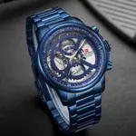 Naviforce NF9150 Luxury Steel Military Waterproof Quartz Men's Watch – Dial Color: Blue, Strap Color: Blue – Thumbnail 3