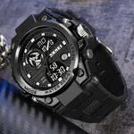 SKMEI 2031 Sport Chronograph Waterproof Men's Watch  – Dial Color: Black, Strap Color: Black – Thumbnail 3