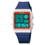 Skmei 2347 Luxury Personalised Digital Men's Watch – Dial Color: White, Strap Color: Blue – Thumbnail 1