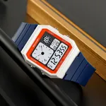 Skmei 2347 Luxury Personalised Digital Men's Watch – Dial Color: White, Strap Color: Blue – Thumbnail 3