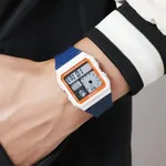 Skmei 2347 Luxury Personalised Digital Men's Watch – Dial Color: White, Strap Color: Blue – Thumbnail 4