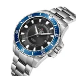 NAVIFORCE NFS1004 Luxury Mechanical Luminous Waterproof Men's Watch – Dial Color: Blue, Strap Color: Silver – Thumbnail 2