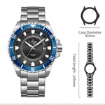 NAVIFORCE NFS1004 Luxury Mechanical Luminous Waterproof Men's Watch – Dial Color: Blue, Strap Color: Silver – Thumbnail 5