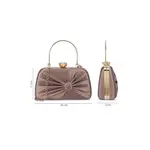 Faux Leather Lavie Women Sleek Wink Frame Clutche – Color: Brown – Thumbnail 3